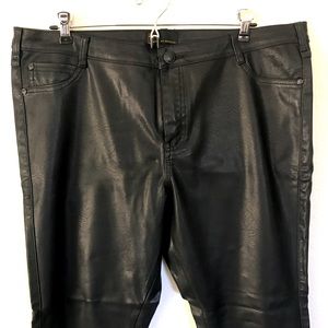 Wet Look Realistic Soft Faux Leather Skinny Jeans